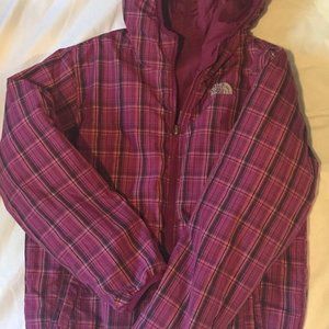 Girls North Face Reversible 550 Coat L 14/16